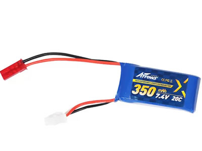 2S 7.4 V 350mAh 20C Lipo Battery