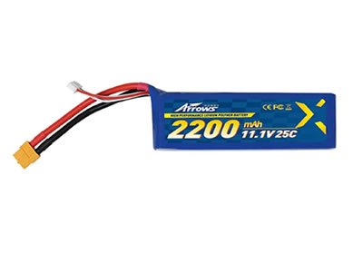 3S 11.1V 2200 mAh 25C Lipo Battery